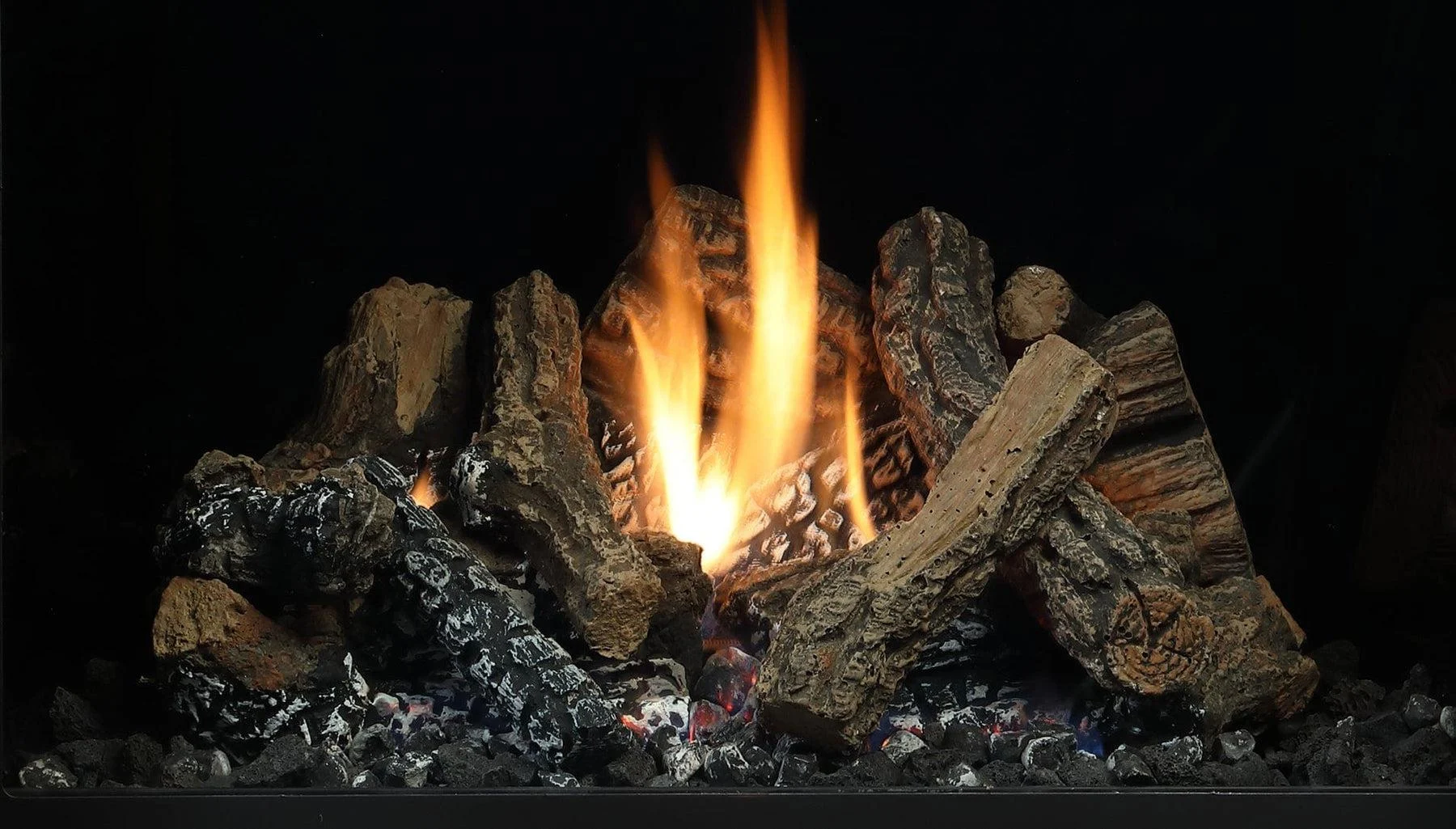 Kingsman 8-Piece Burnt Oak Log Set for Direct Vent Fireplace