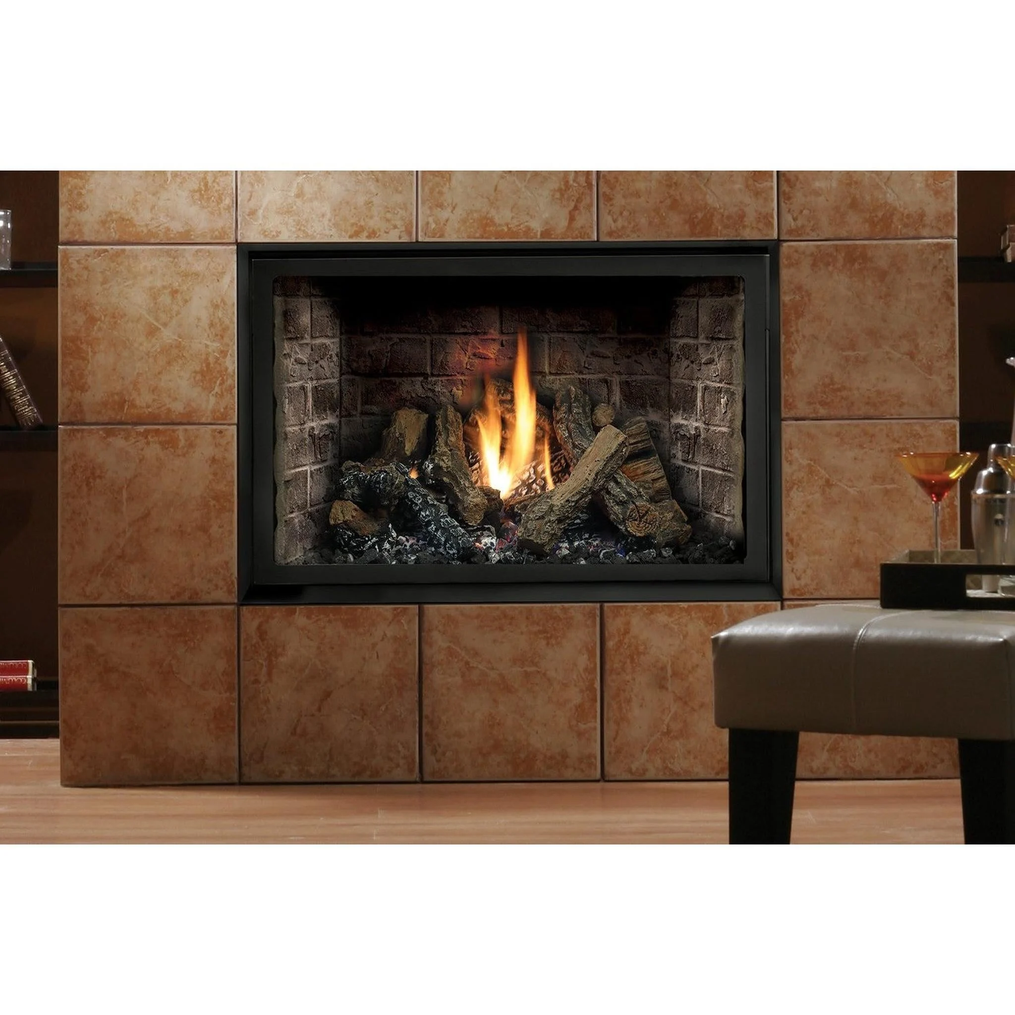 Kingsman HBZDV3628 36" Zero Clearance Millivolt Control, Propane Gas Direct Vent Fireplace