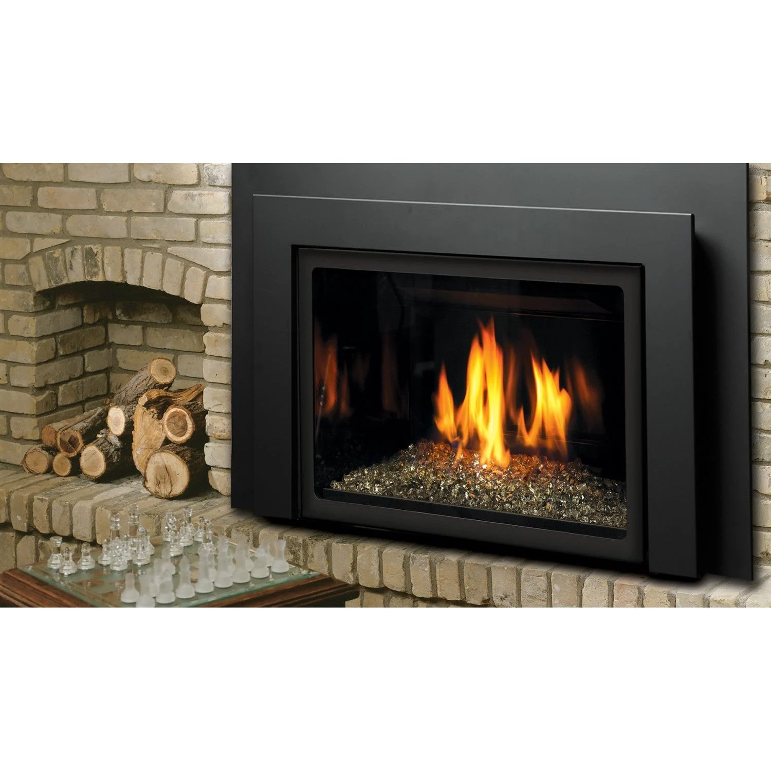 Kingsman IDV26 33" Intermittent Pilot Control Proflame 2, Propane Gas Direct Vent Fireplace Insert