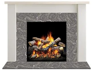 Majestic Design Series Laurel C 53" Primed MDF Transitional Style Flush Wood Fireplace Mantel With Maple Top