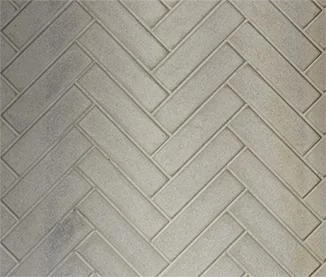 Majestic Natural Gray Herringbone Molded Brick Panels for Ashland and Castlewood 50" Wood Burning Fireplace