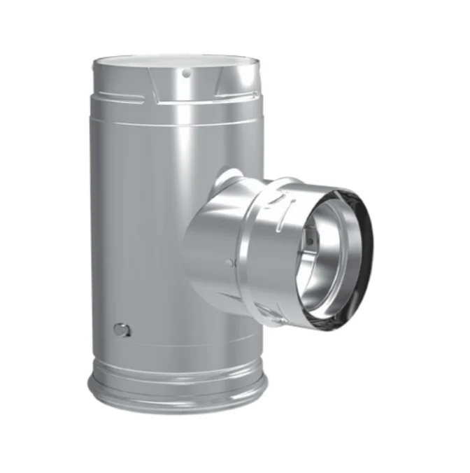 Majestic PelletVent Pro 4" Galvalume Increaser Tee With Clean-Out Tee Cap
