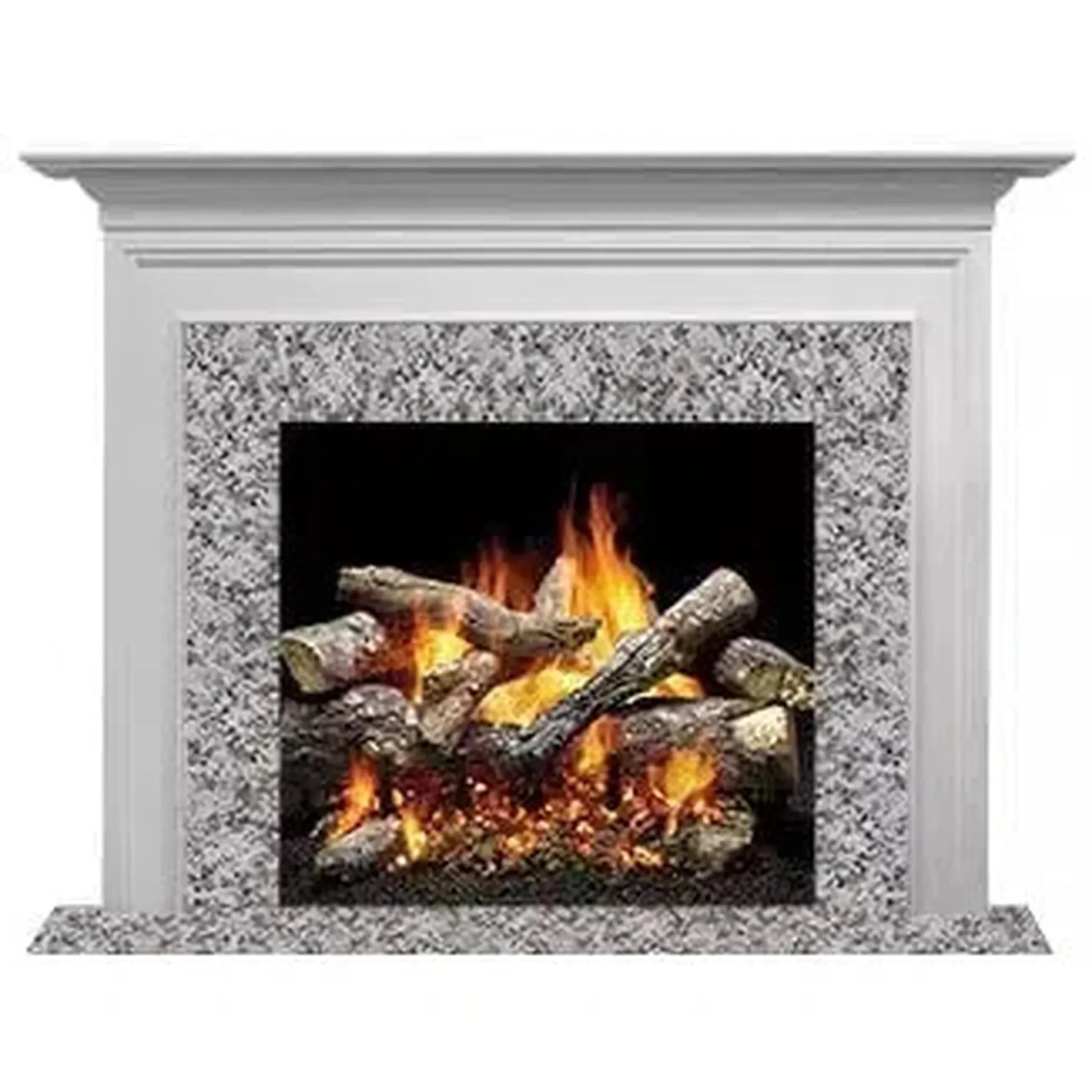 Majestic Select Series Richland RS 53" Primed MDF Transitional Style Flush Wood Fireplace Mantel With Reduced Shelf Width