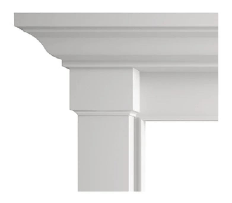 Majestic Signature Series Kenwood Primed MDF Transitional Style Flush Wood Fireplace Mantel Shoulder Sample