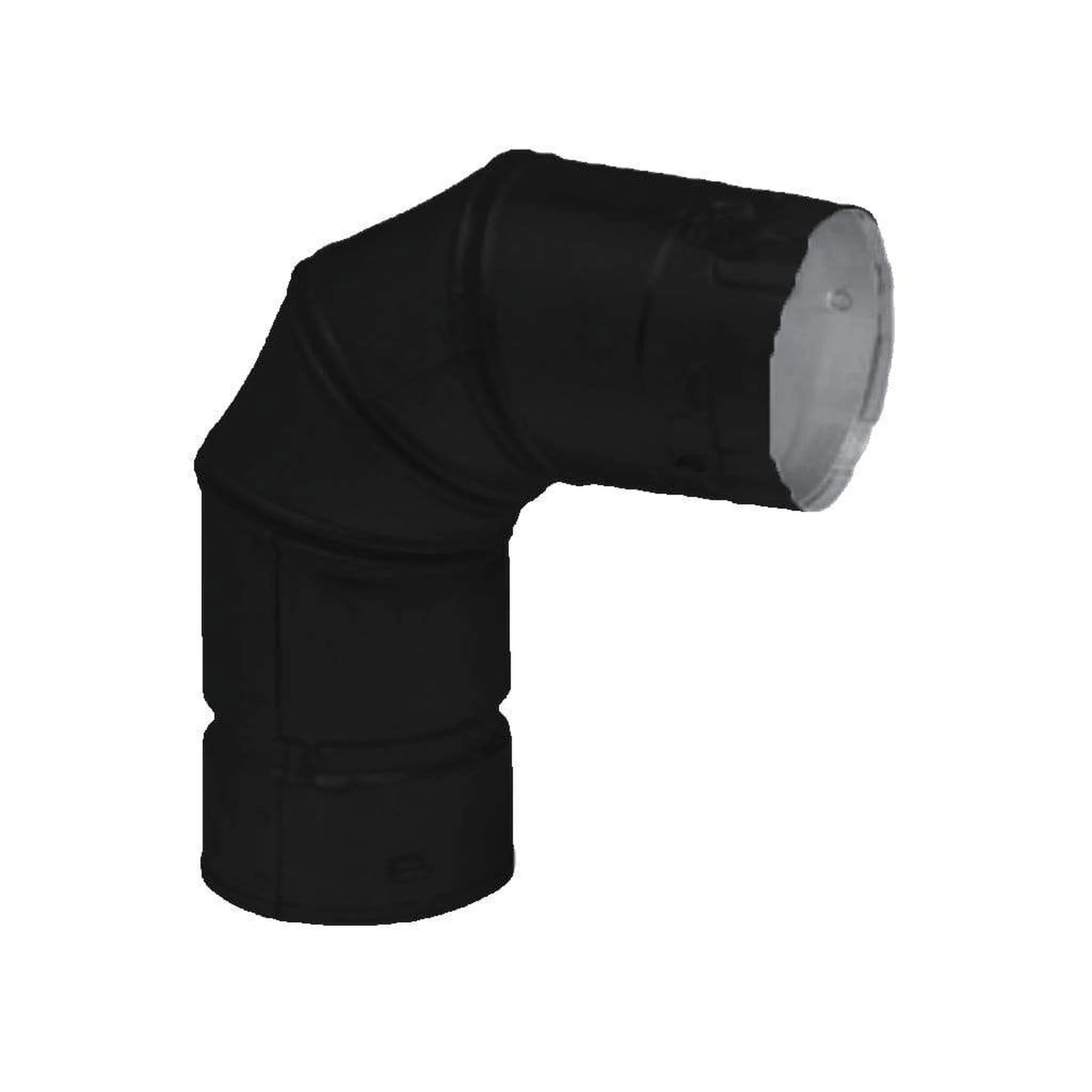 Metal-Fab Biomass Chimney 3" x 90 Degree Black Elbow Pipe