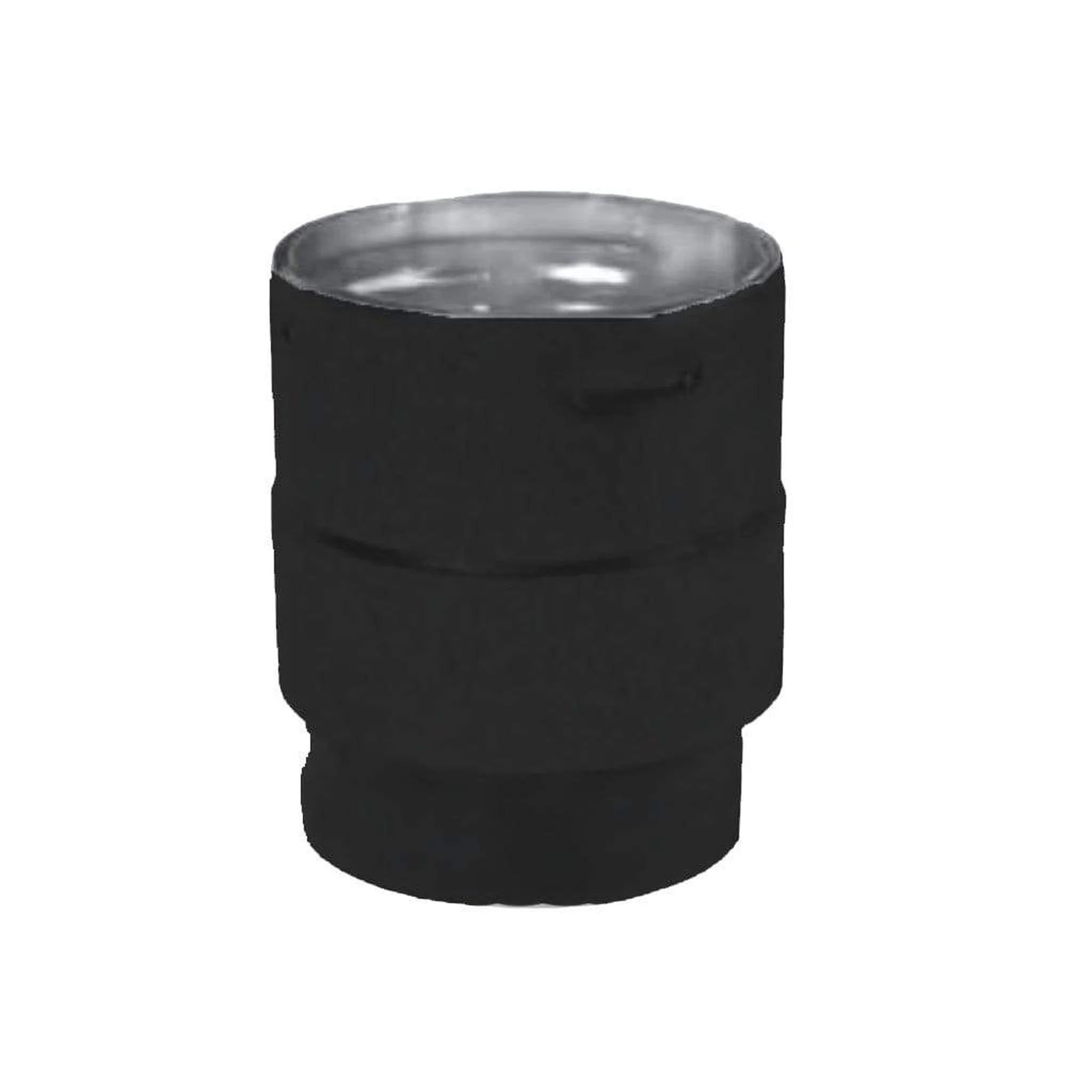 Metal-Fab Premium Biomass 4" Black Standard Stove Adapter
