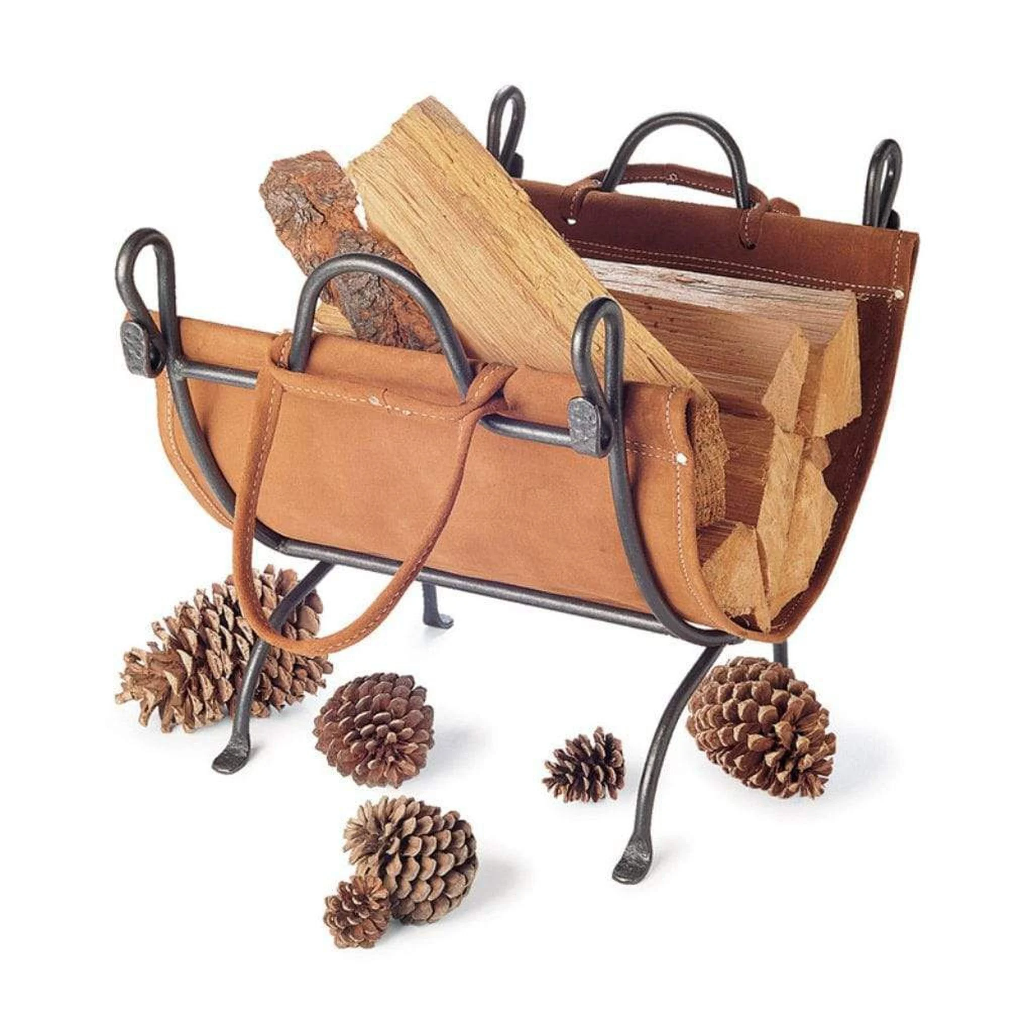 Pilgrim 24" Burnished Bronze Folding Log Carrier
