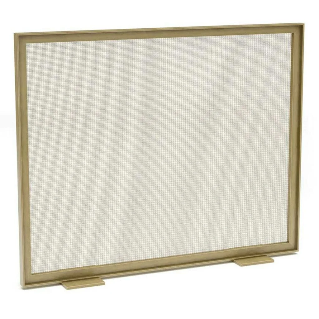 Pilgrim 39" Burnished Brass Harmony Single Panel Mesh Screen