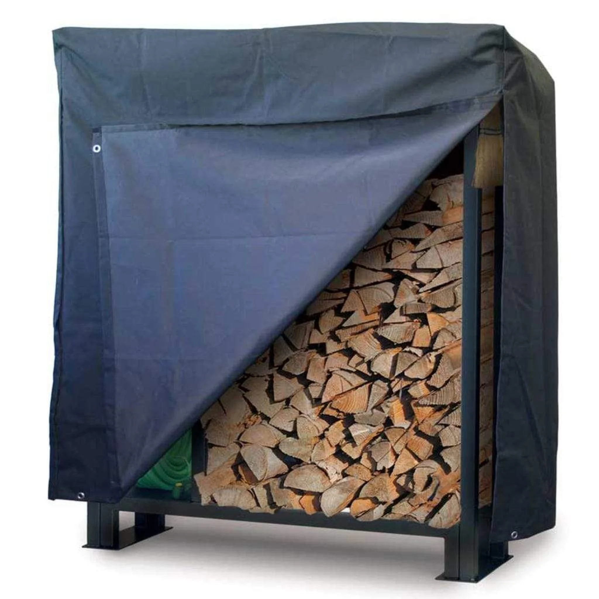 Pilgrim 55" Black Heavy-Duty Polyester Outdoor Wood Rack Cover