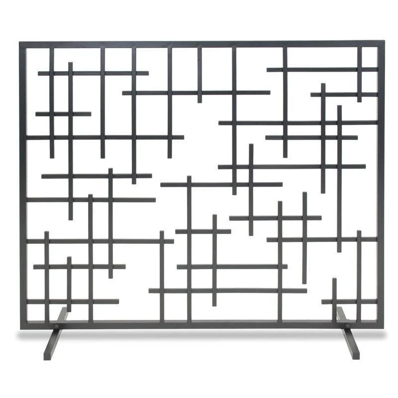 Pilgrim Contemporary 39" Black Summer Screen Without Mesh