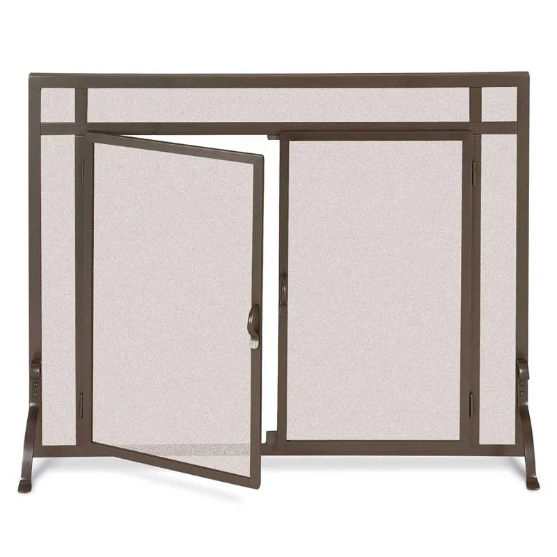 Pilgrim FGND Series 44" Burnished Bronze Forged Iron Door Screen