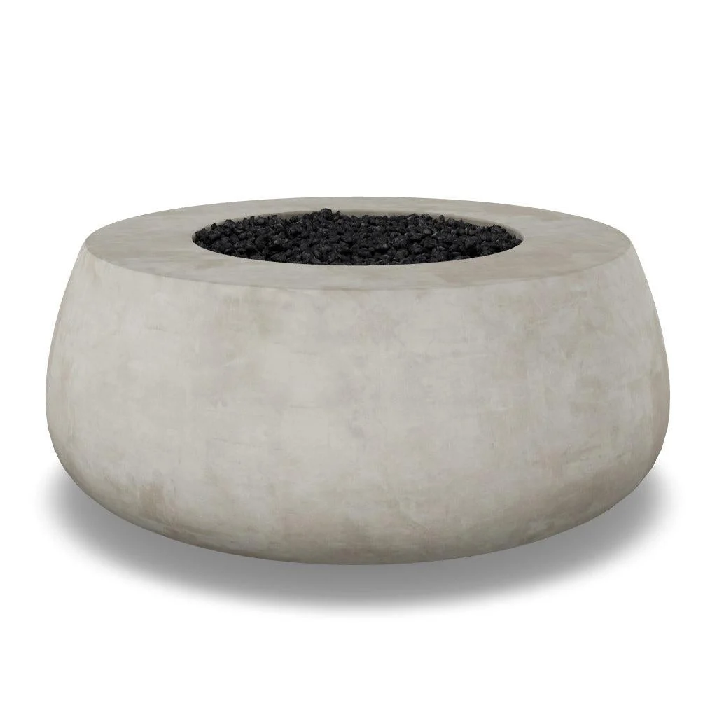 Prism Hardscapes Dune 42" Natural Round Natural Gas Concrete Fire Pit Bowl
