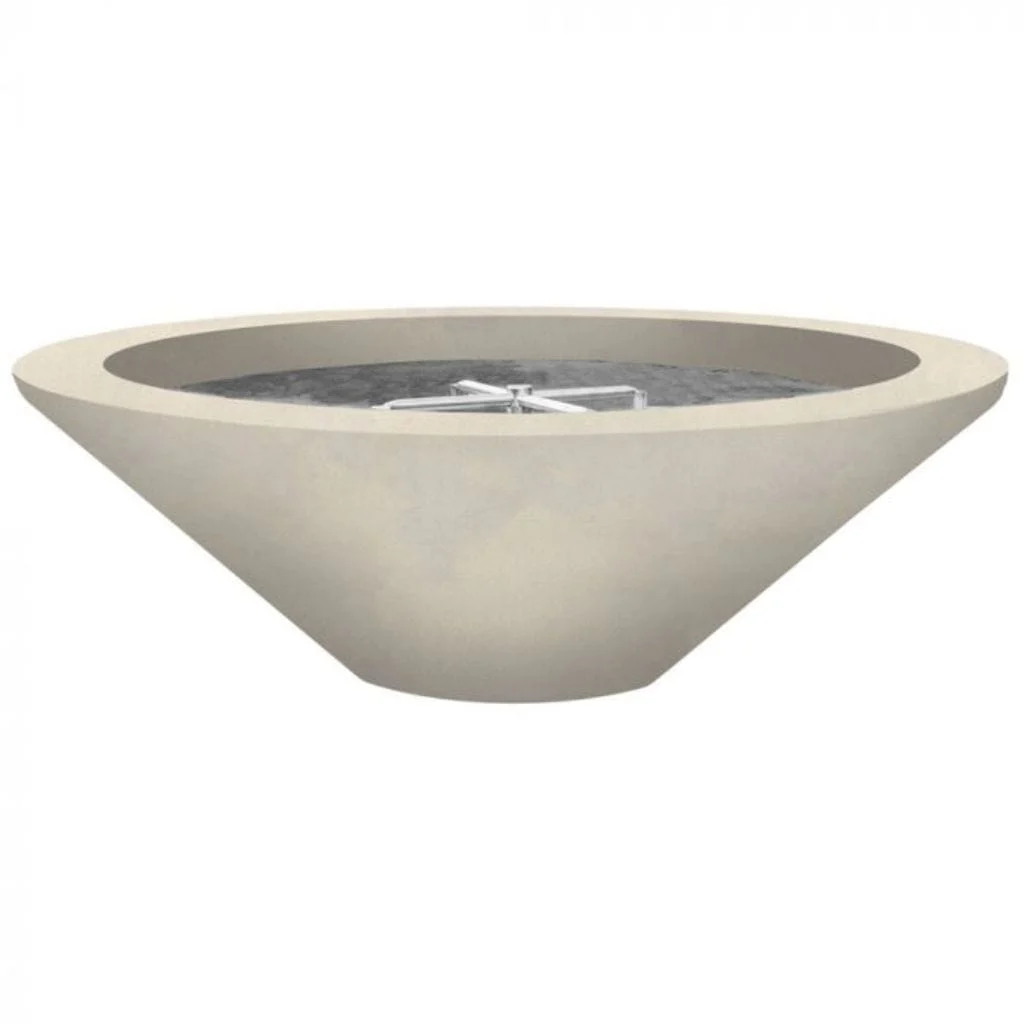 Prism Hardscapes Embarcadero 48" Coastal Round Concrete Propane Gas Fire Pit Bowl