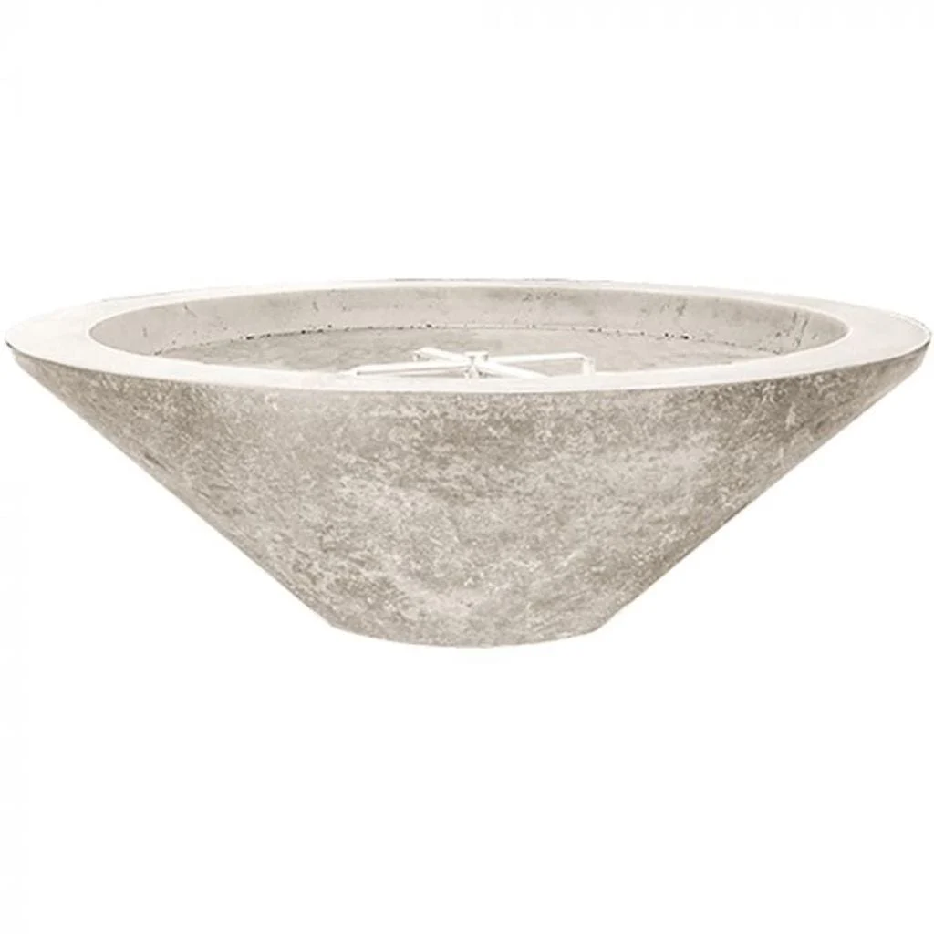 Prism Hardscapes Embarcadero 48" Natural Round Concrete Propane Gas Fire Pit Bowl