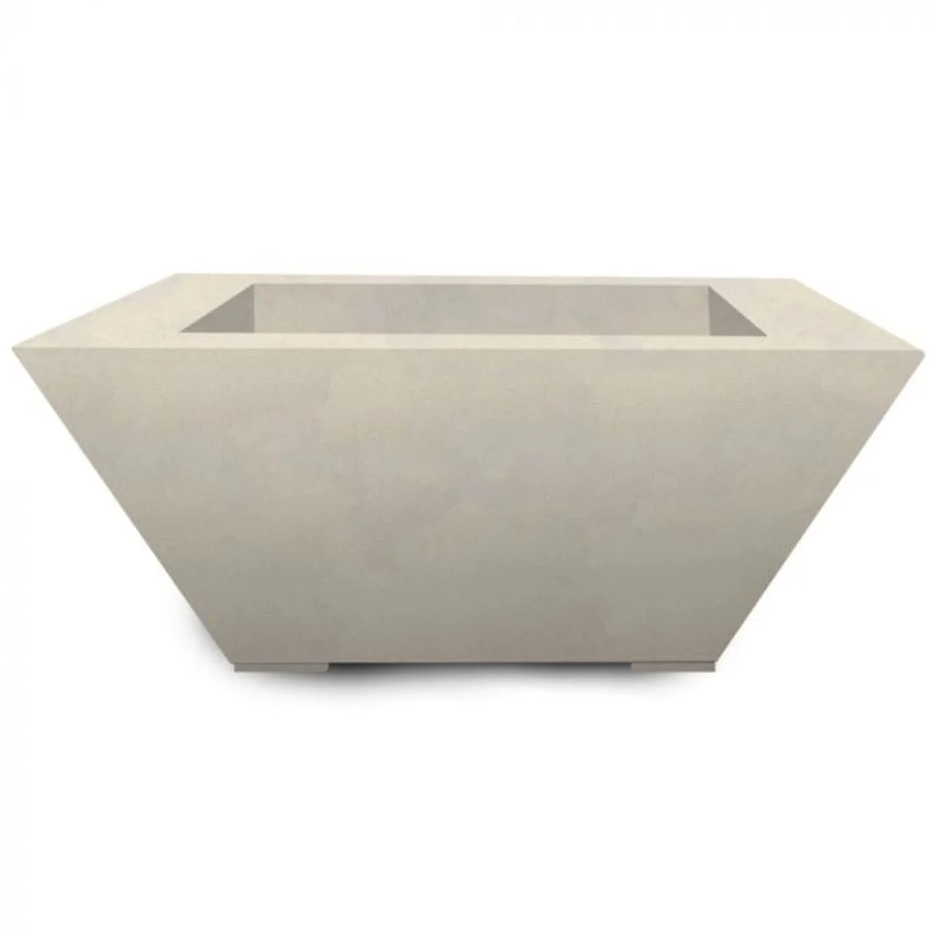 Prism Hardscapes Lombard 42" Coastal Square Concrete Natural Gas Fire Pit Table