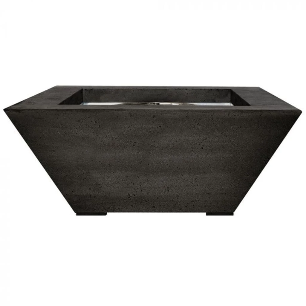 Prism Hardscapes Lombard 42" Ebony Square Concrete Natural Gas Fire Pit Table