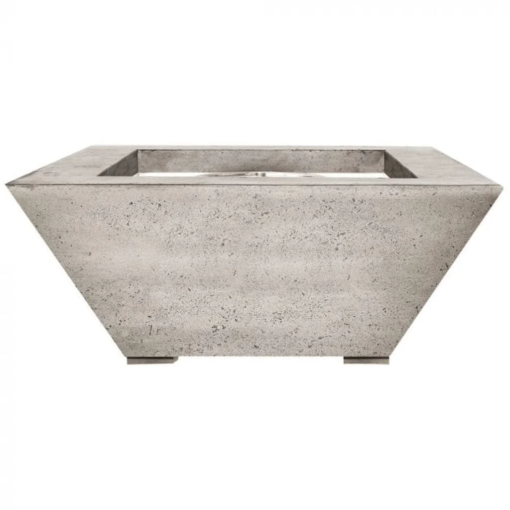 Prism Hardscapes Lombard 42" Natural Square Concrete Propane Gas Fire Pit Table