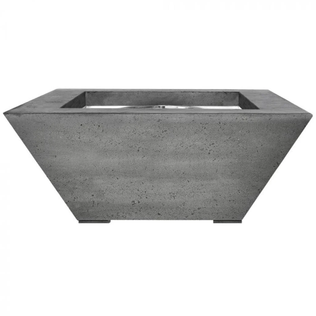 Prism Hardscapes Lombard 42" Pewter Square Concrete Natural Gas Fire Pit Table