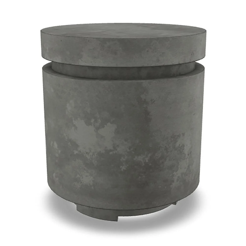 Prism Hardscapes Mod 20" Pewter Round Concrete Propane Tank Enclosure