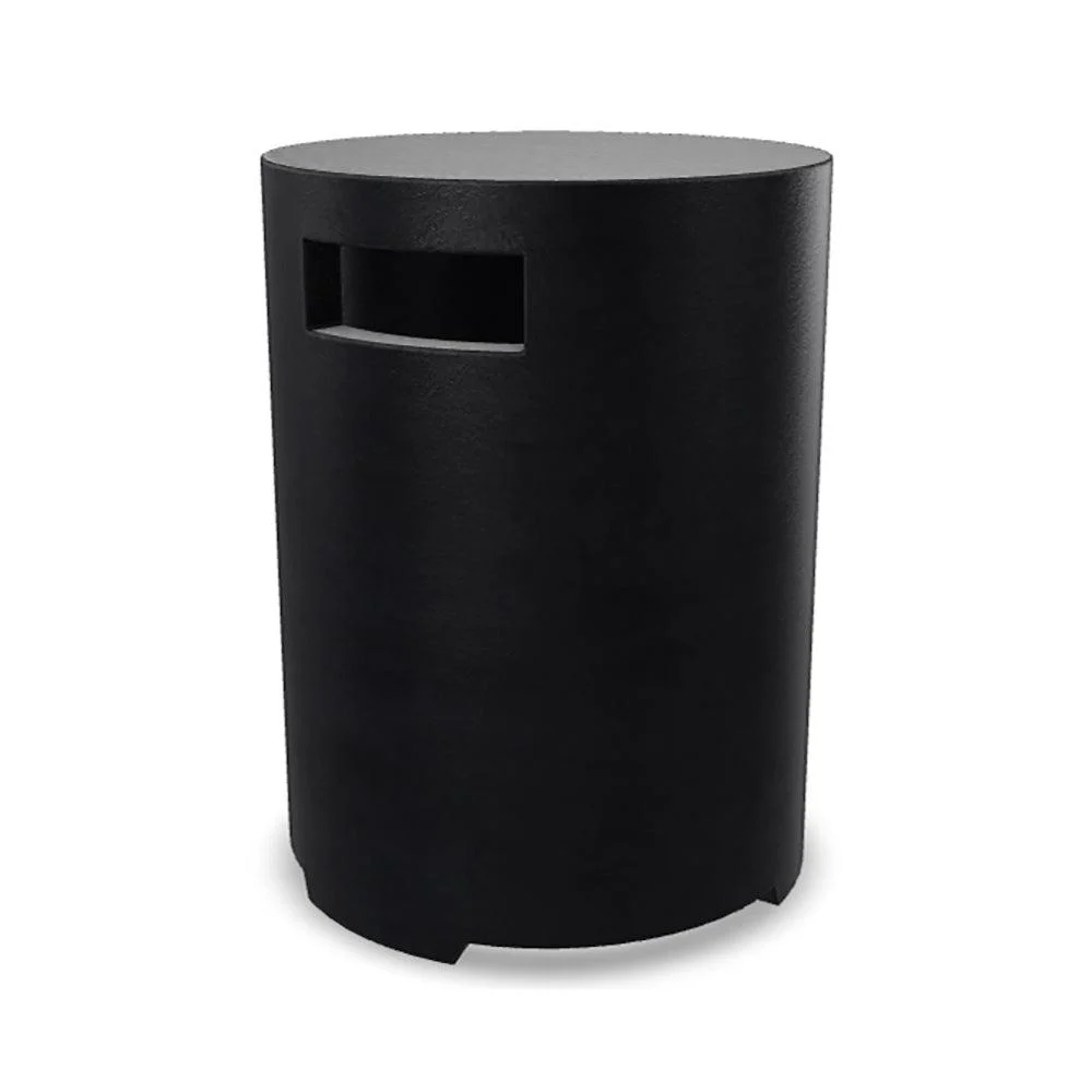 Prism Hardscapes Orinda 15" Ebony Round Concrete Propane Tank Enclosure