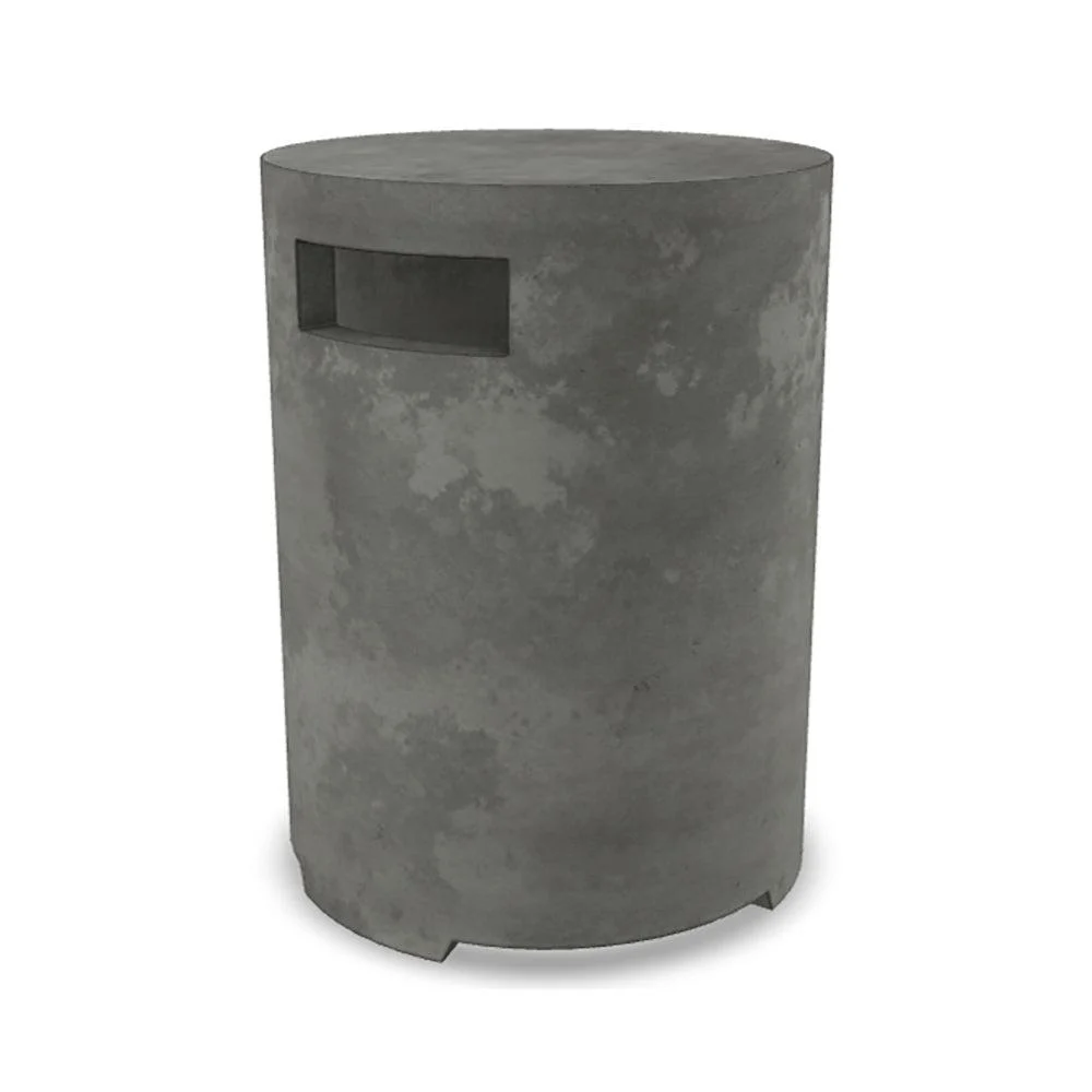 Prism Hardscapes Orinda 15" Pewter Round Concrete Propane Tank Enclosure