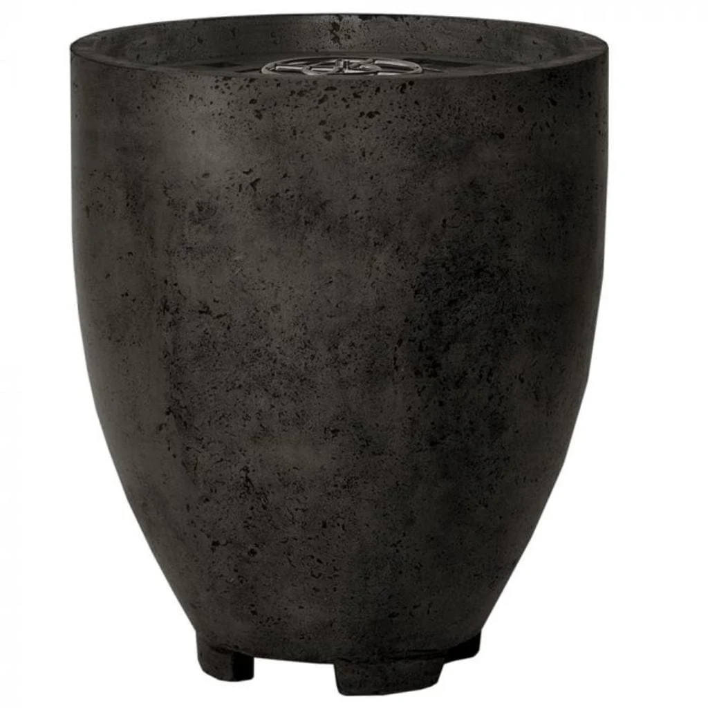 Prism Hardscapes Pentola 1 24" Ebony Round Concrete Propane Gas Fire Pit Bowl