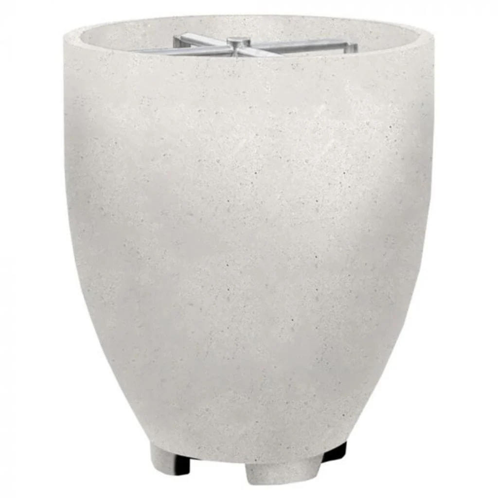 Prism Hardscapes Pentola 1 24" Ultra White Round Concrete Natural Gas Fire Pit Bowl
