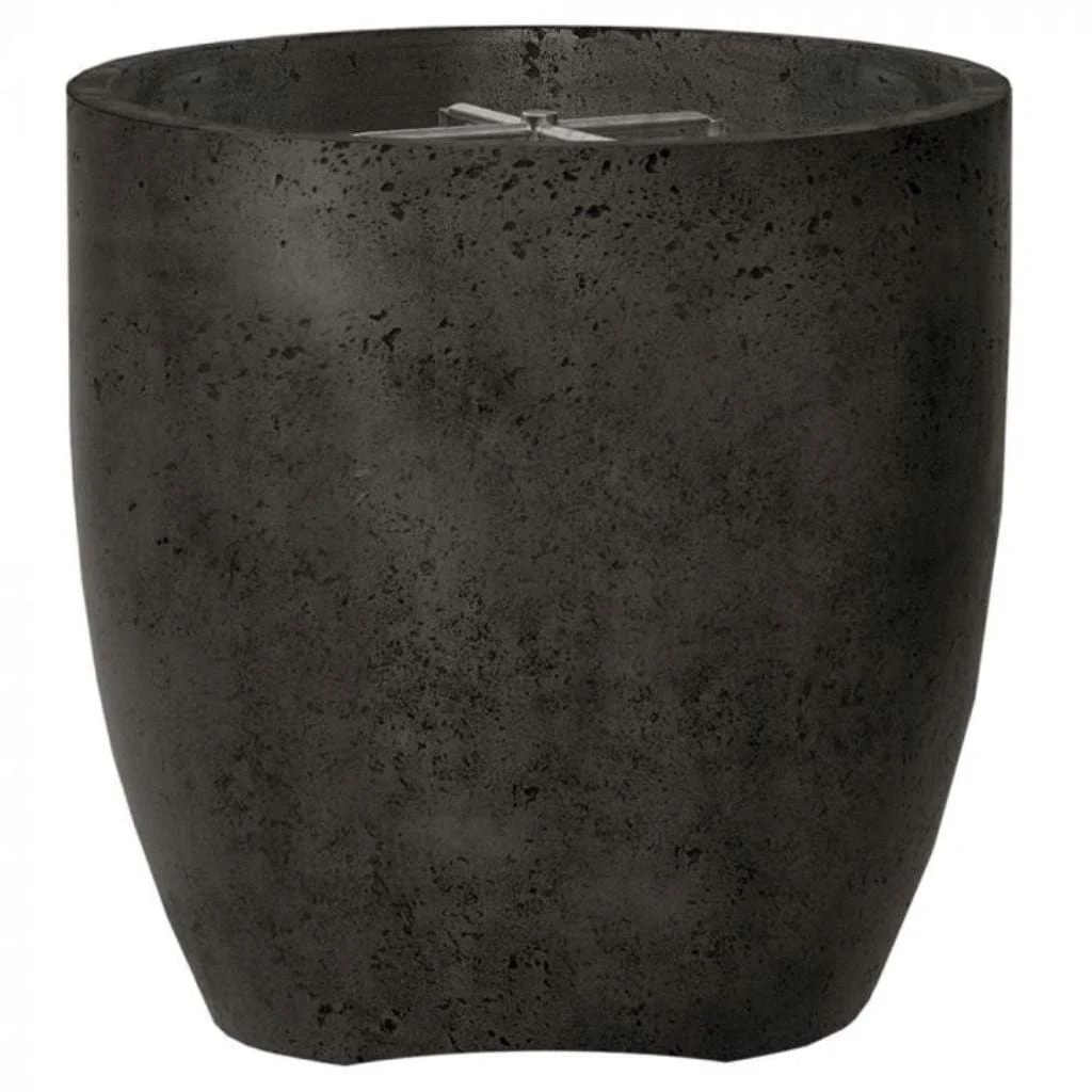 Prism Hardscapes Pentola 2 24" Ebony Round Concrete Propane Gas Fire Pit Bowl