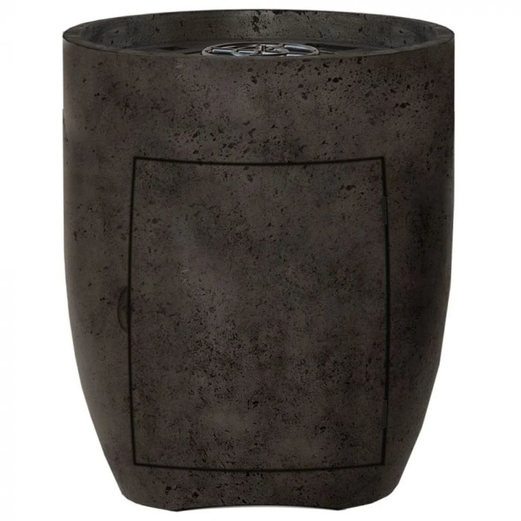 Prism Hardscapes Pentola 3 24" Ebony Round Concrete Propane Gas Fire Pit Bowl