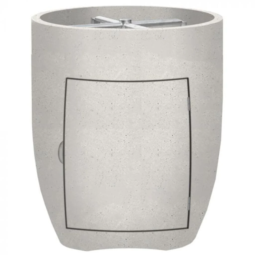 Prism Hardscapes Pentola 3 24" Ultra White Round Concrete Propane Gas Fire Pit Bowl