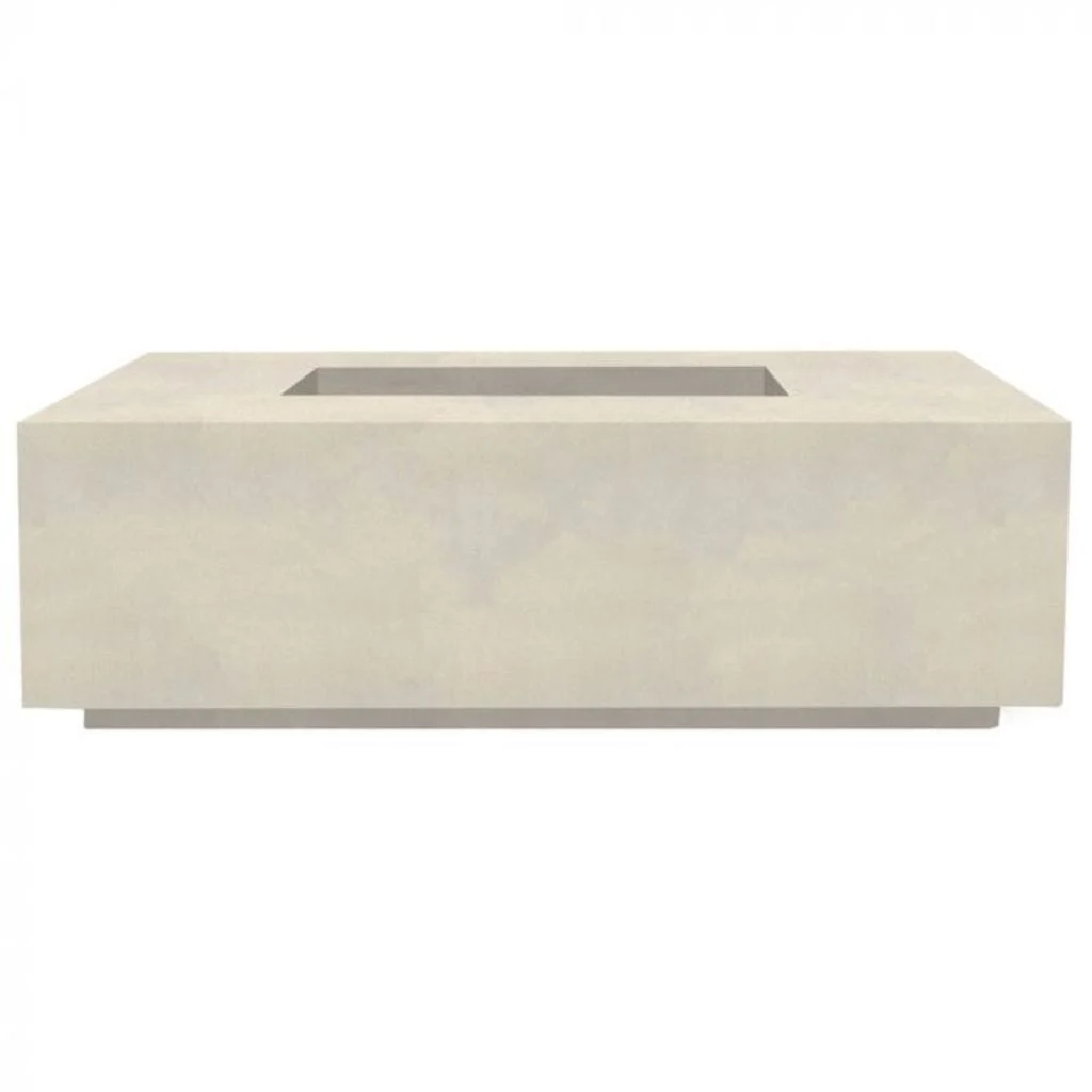 Prism Hardscapes Porto 68 68" Natural Rectangular Concrete Propane Gas Fire Pit Table