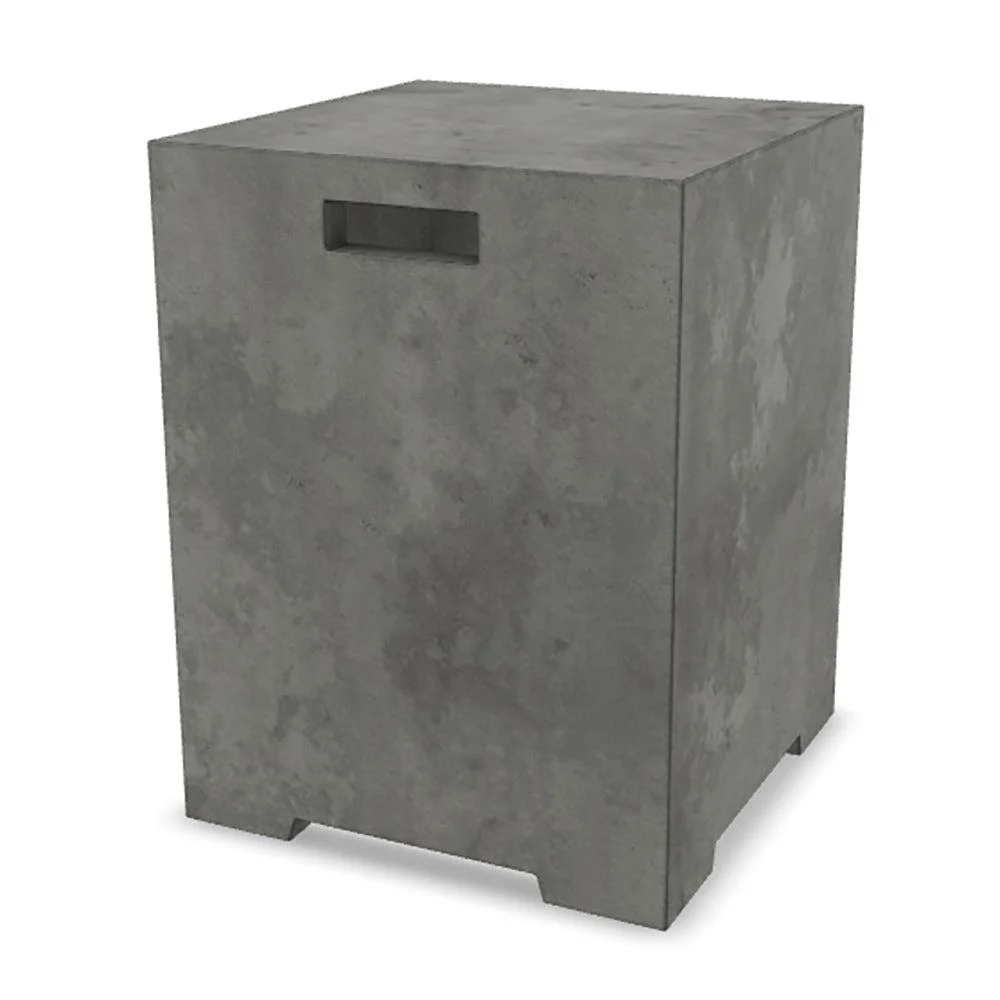 Prism Hardscapes Sausalito 16" Pewter Square Concrete Propane Tank Enclosure