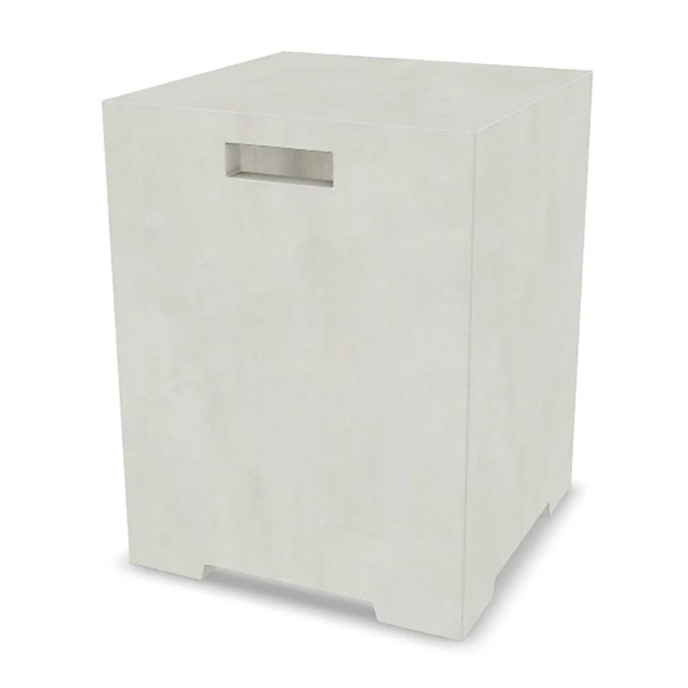 Prism Hardscapes Sausalito 16" Ultra White Square Concrete Propane Tank Enclosure