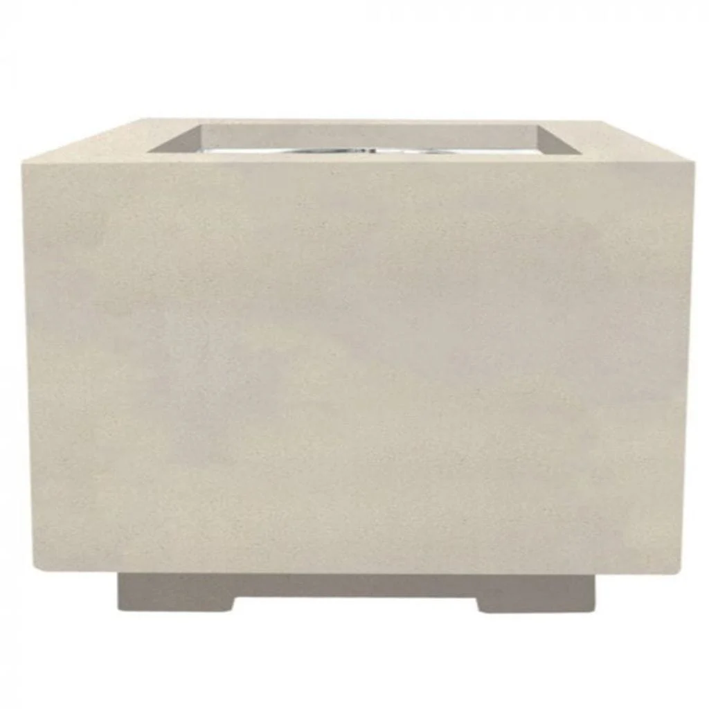 Prism Hardscapes Scatola 2 24" Coastal Square Concrete Propane Gas Fire Pit Table