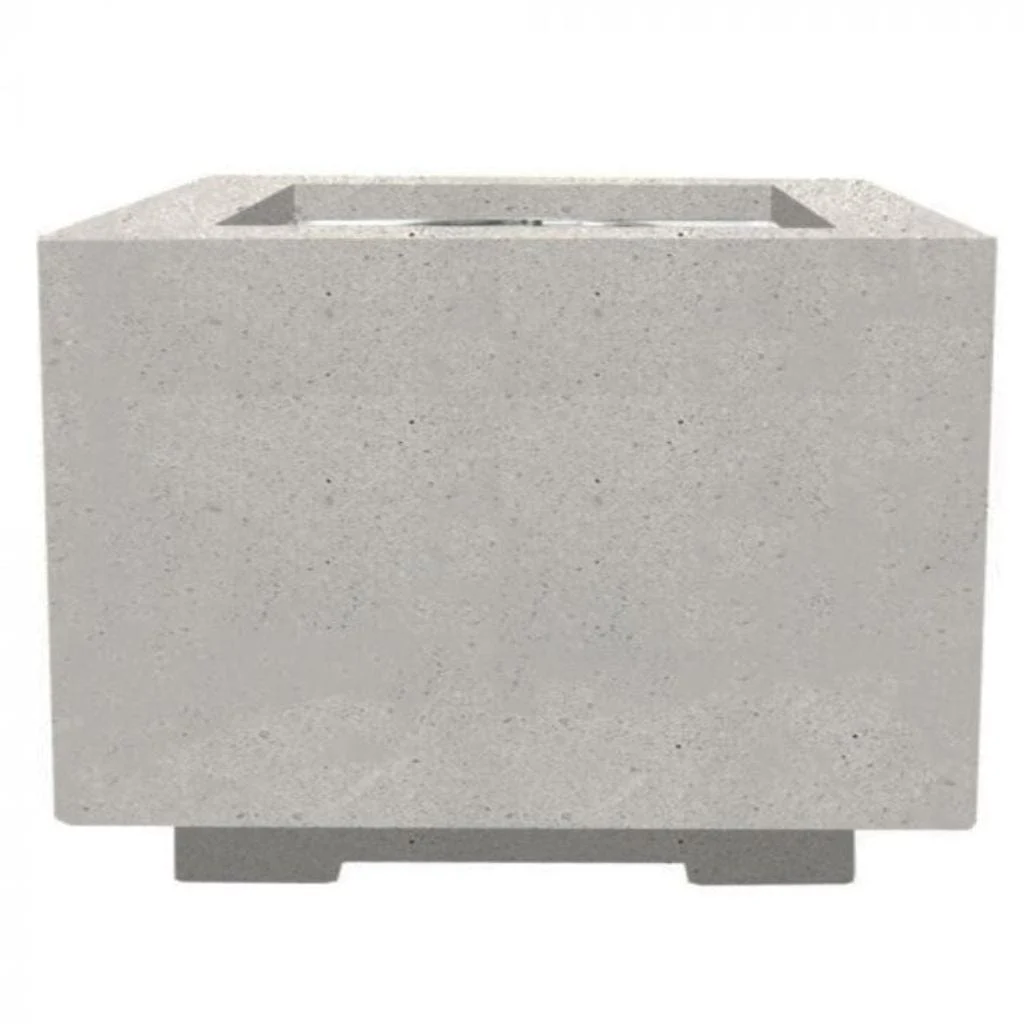 Prism Hardscapes Scatola 2 24" Natural Square Concrete Propane Gas Fire Pit Table