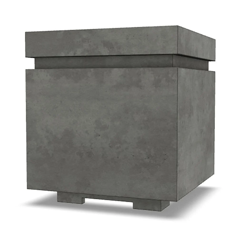 Prism Hardscapes Tav 20" Pewter Square Concrete Propane Tank Enclosure