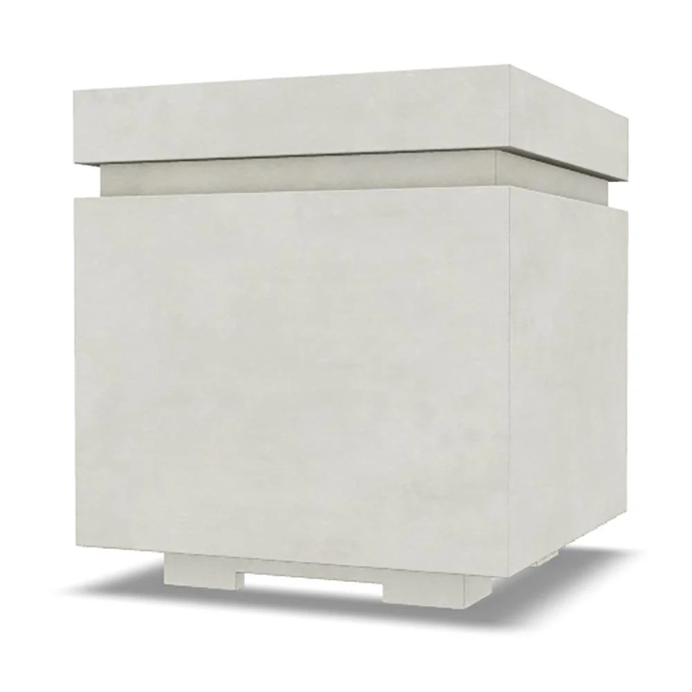 Prism Hardscapes Tav 20" Ultra White Square Concrete Propane Tank Enclosure