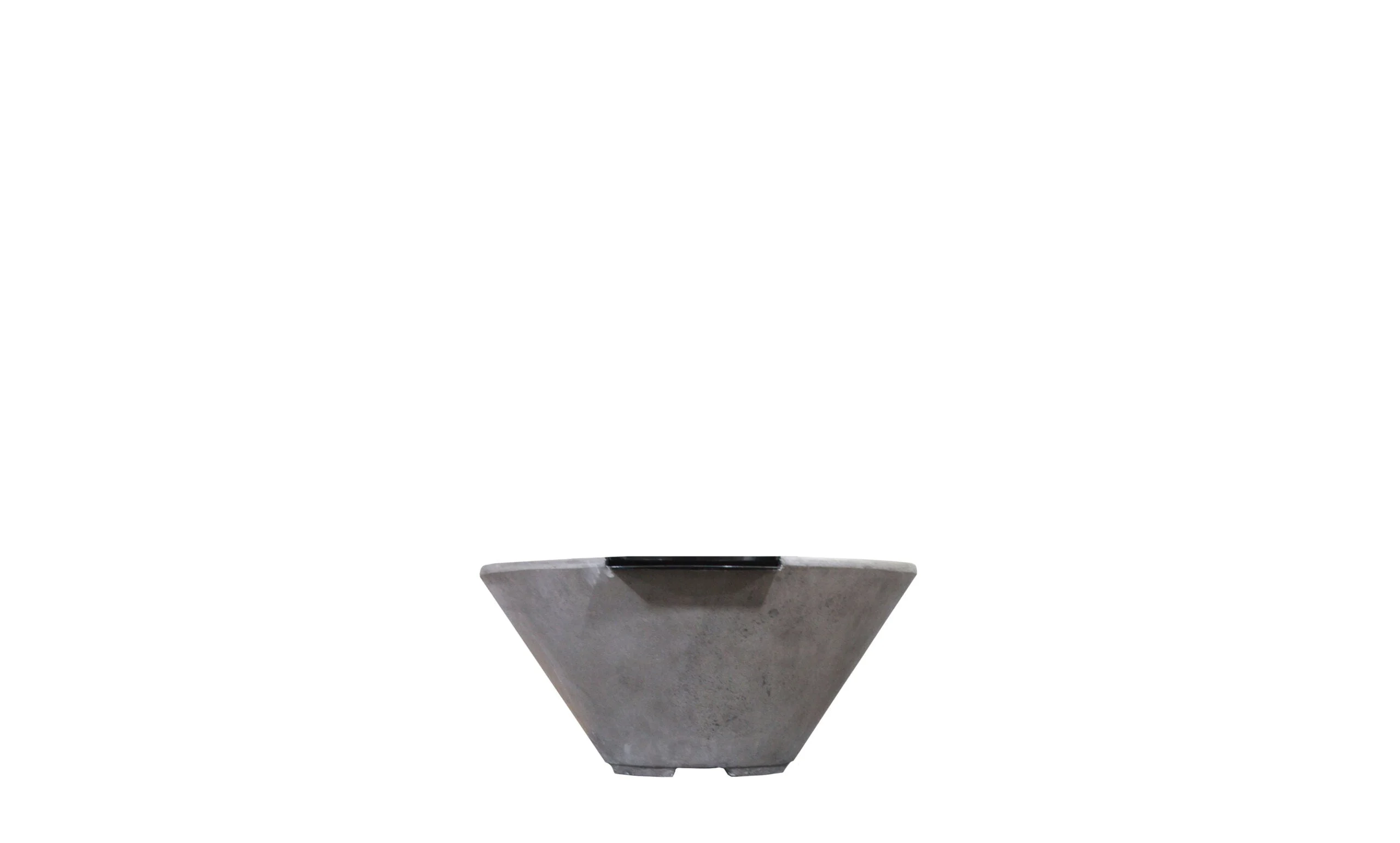 Prism Hardscapes Verona Small 33" Cafe Concrete Propane Gas Fire and Water Bowl With Match Lit Ignition
