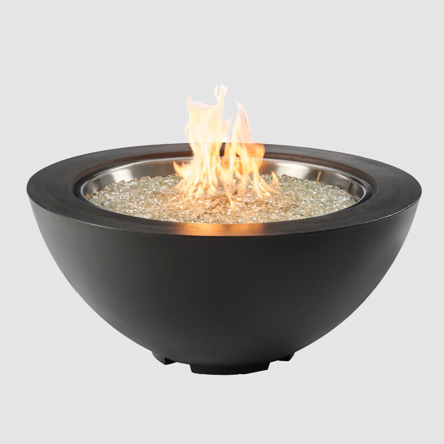 The Outdoor GreatRoom Company Cove 42" Midnight Mist Round Gas Fire Pit Bowl
