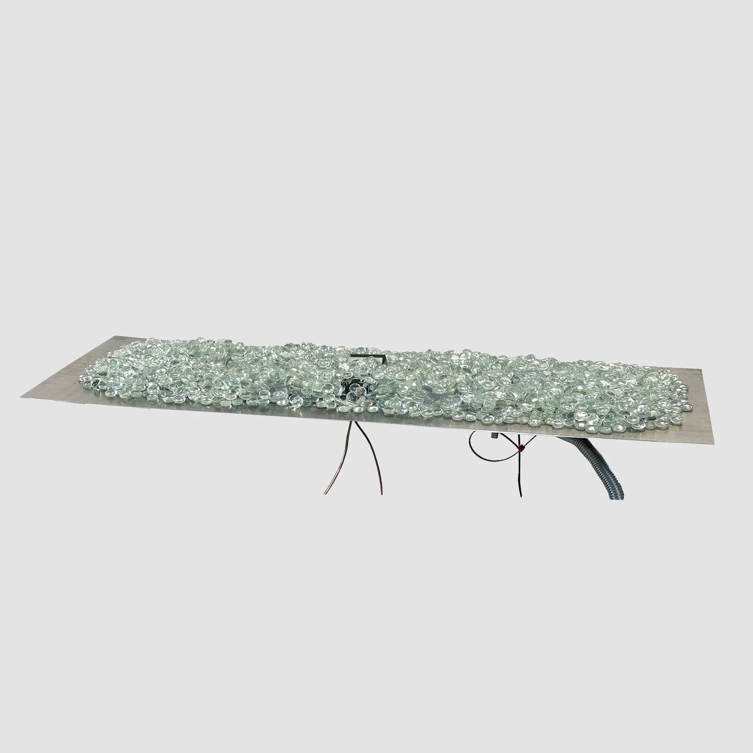 The Outdoor GreatRoom Company Crystal Fire Plus 13.5" x 36" Linear Manual Gas Burner Insert and Plate Kit
