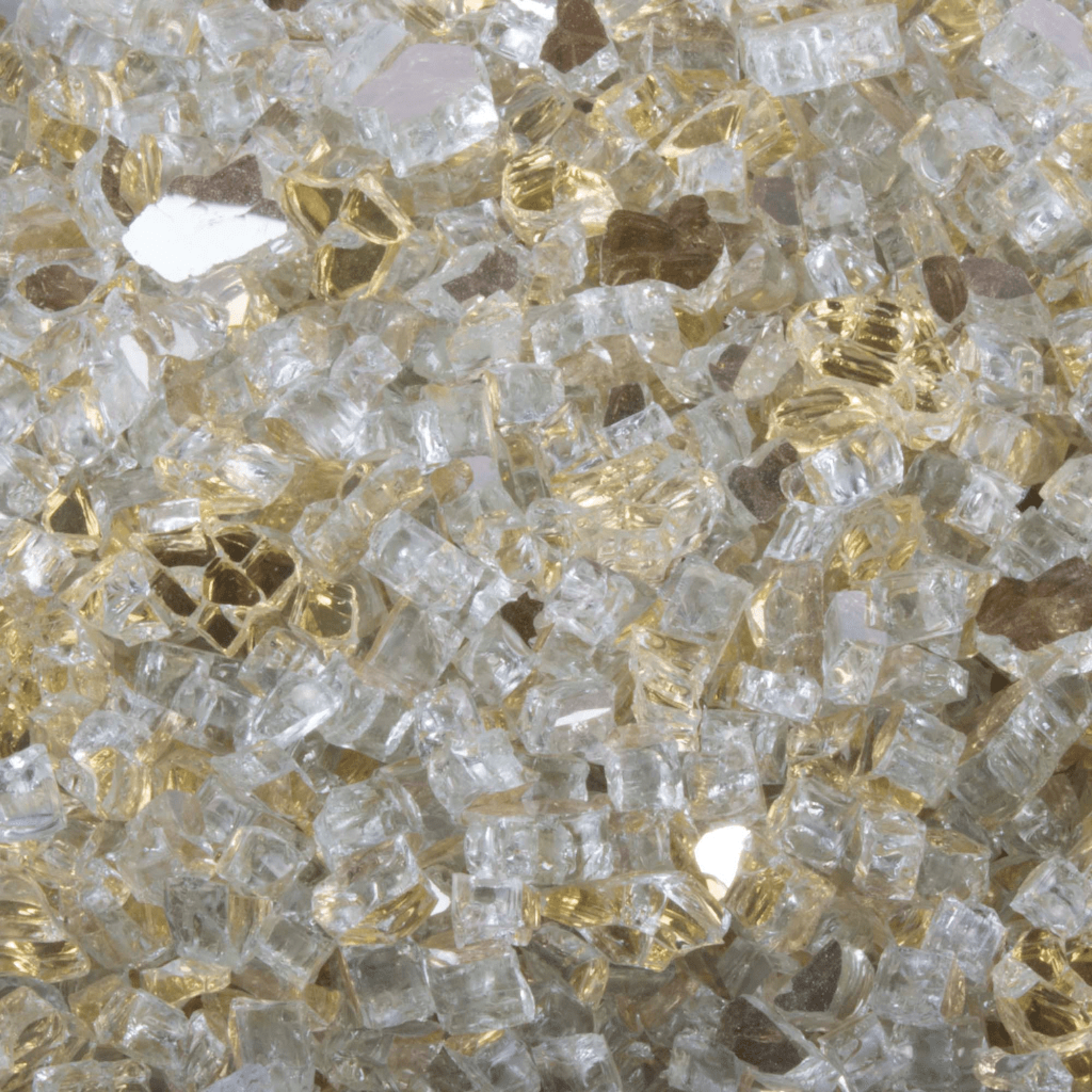 The Outdoor Plus 75 Lbs. Gold Reflective Fire Glass Media