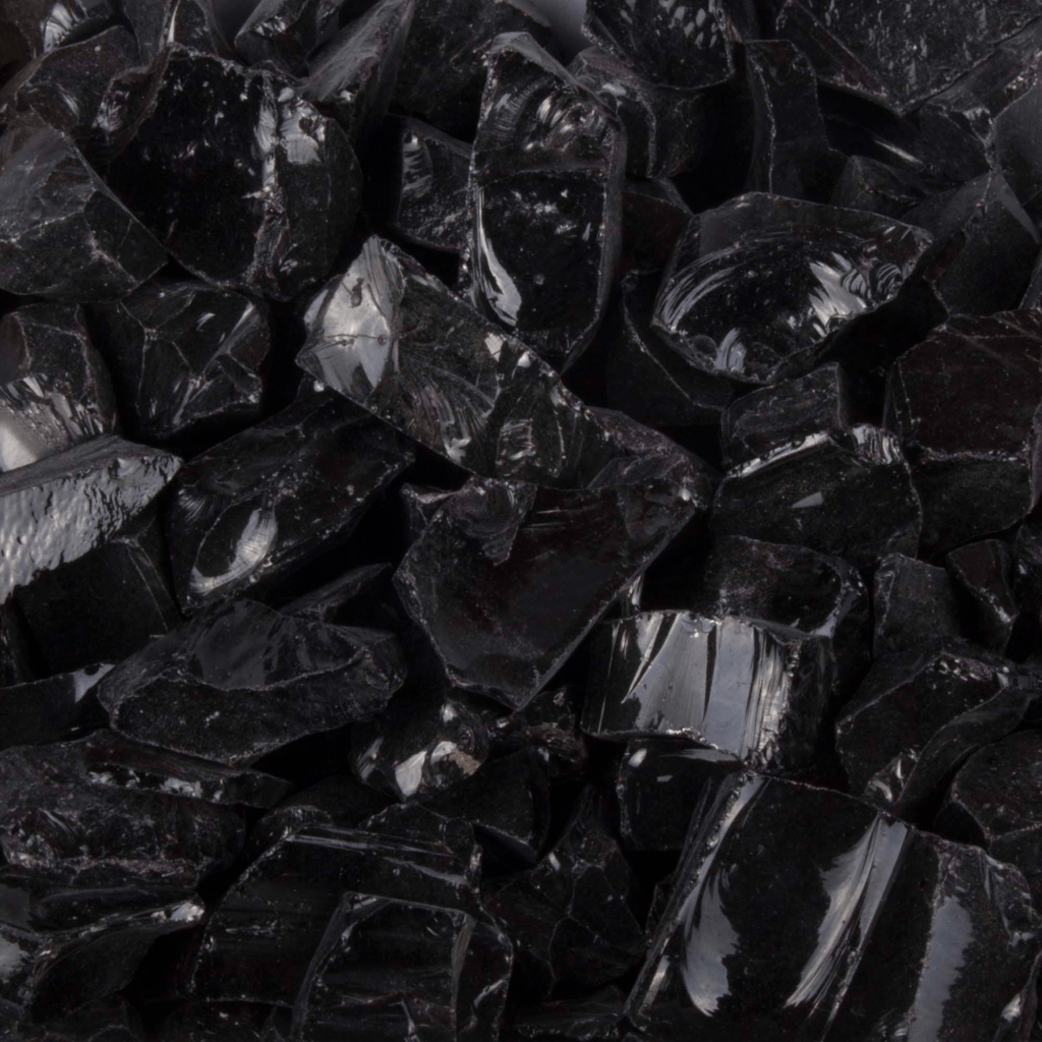 The Outdoor Plus 50 Lbs. Black Non-Reflective Fire Glass Media