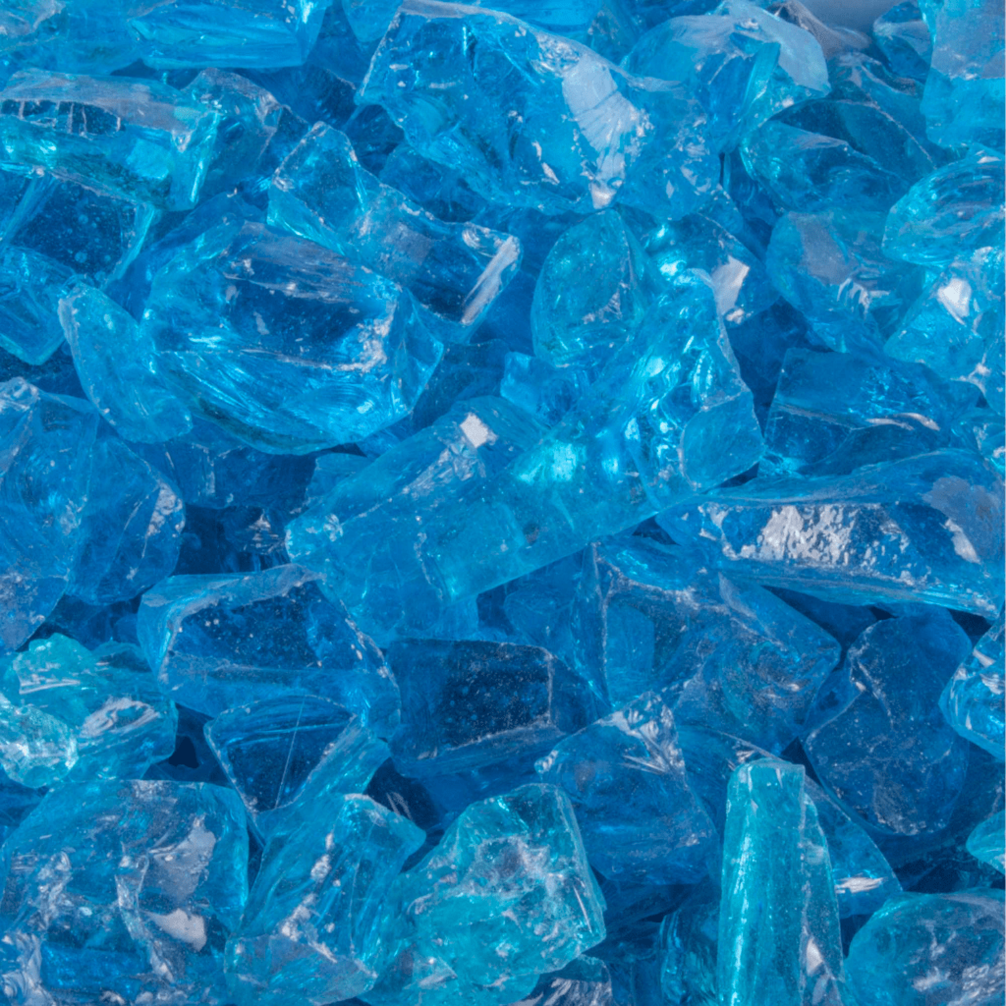 The Outdoor Plus 50 Lbs. Turquoise Non-Reflective Fire Glass Media