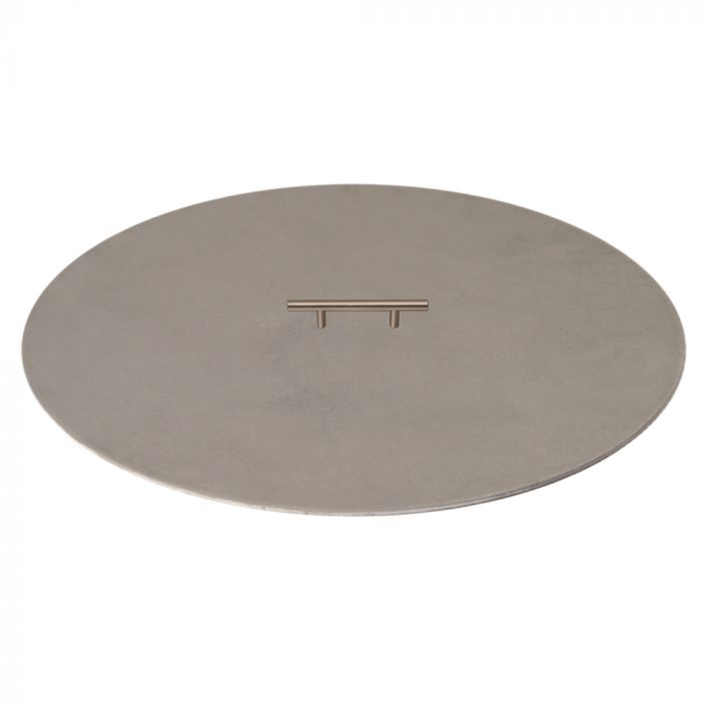 Warming Trends 14" - 20" Circular Range Brushed Aluminum Fire Pit Cover With 1 Handle for 12" - 18" Opening